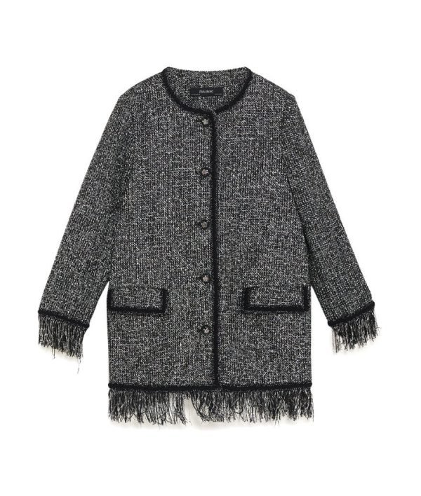 Tweed Jacket With Metallic Thread
